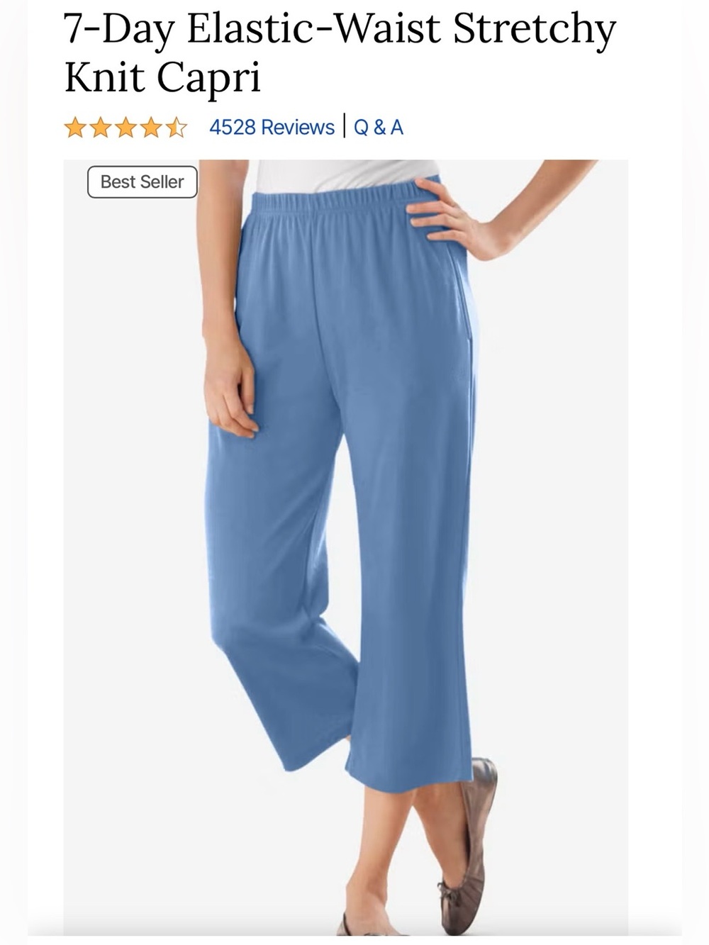 Woman Within 7-Day knit capris size 1X (22-24) 9 pair bundle - Picture 5 of 6